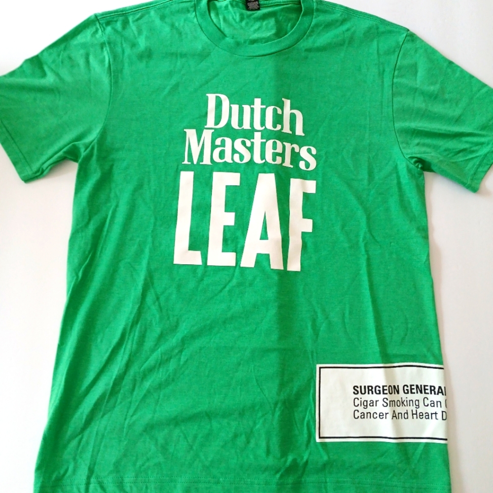 Men's DUTCH MASTERS LEAF T SHIRT| Size M | Green